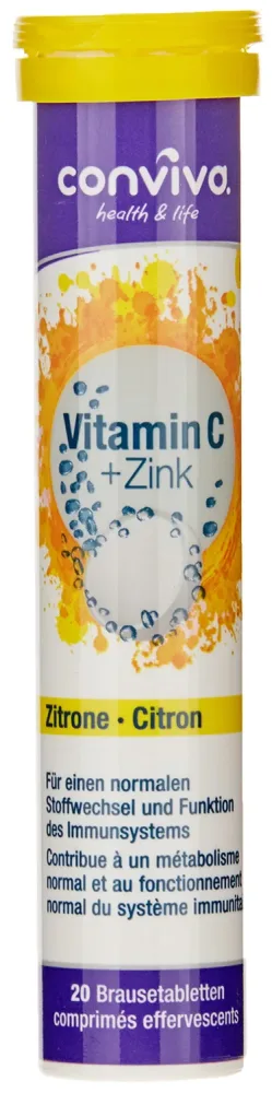 conviva Vitamin C + Zink Zitrone 20 Stück