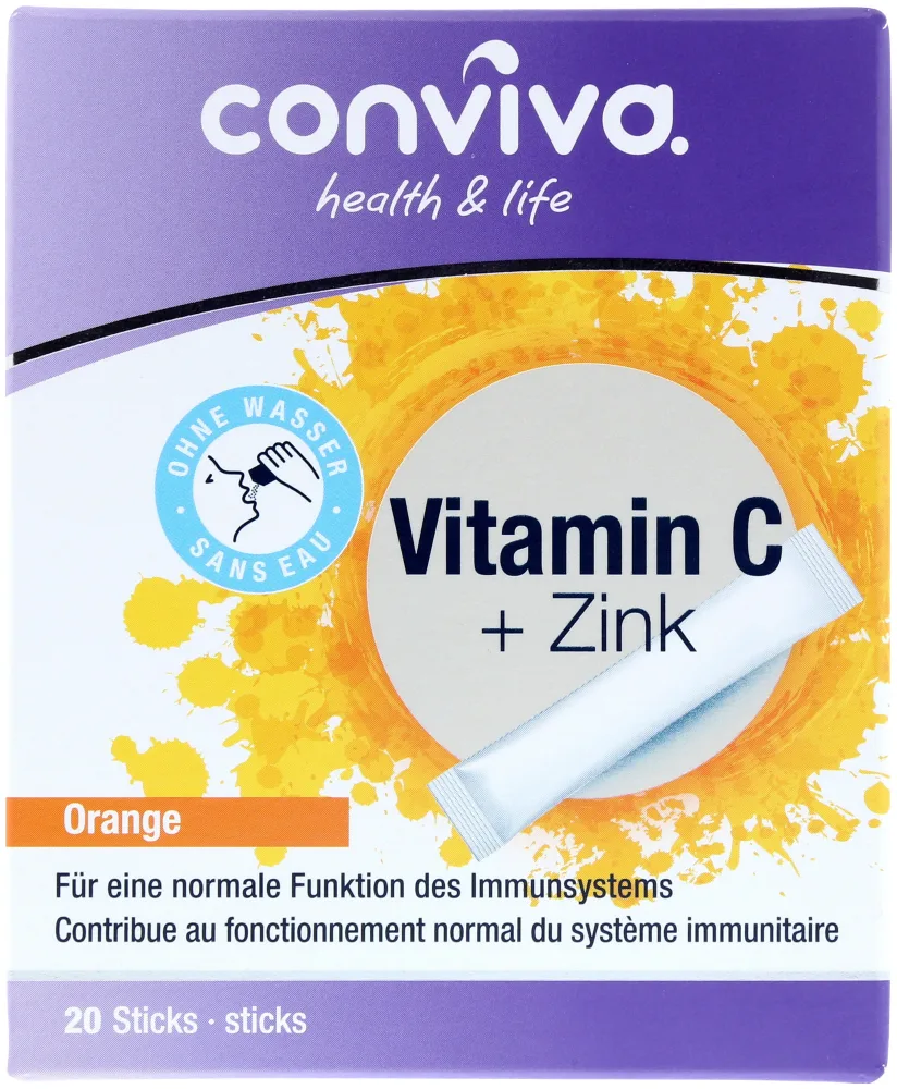 conviva Vitamin C + Zink & Orange Sticks 20 Stück