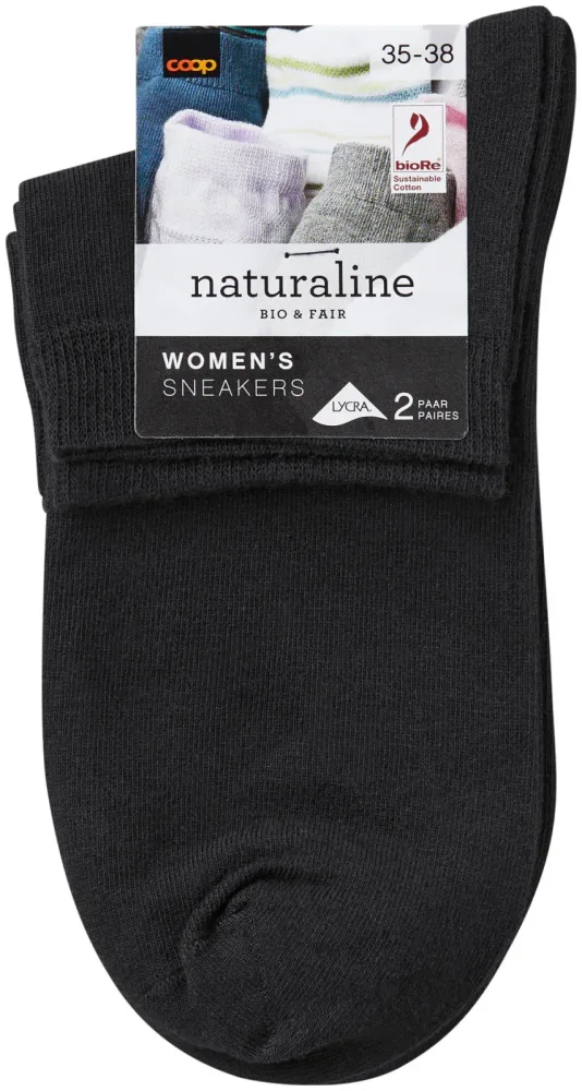 Naturaline Textil Naturaline Damen Sneaker Basic Duo Schwarz 35 - 38