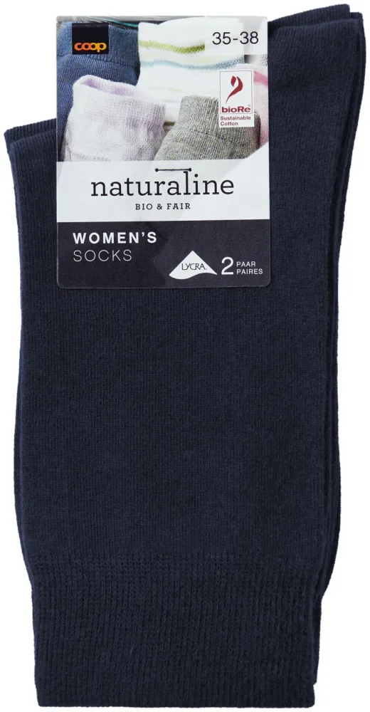 Naturaline Textil Naturaline Damen Socken Glatt Duo Marine 39 - 41