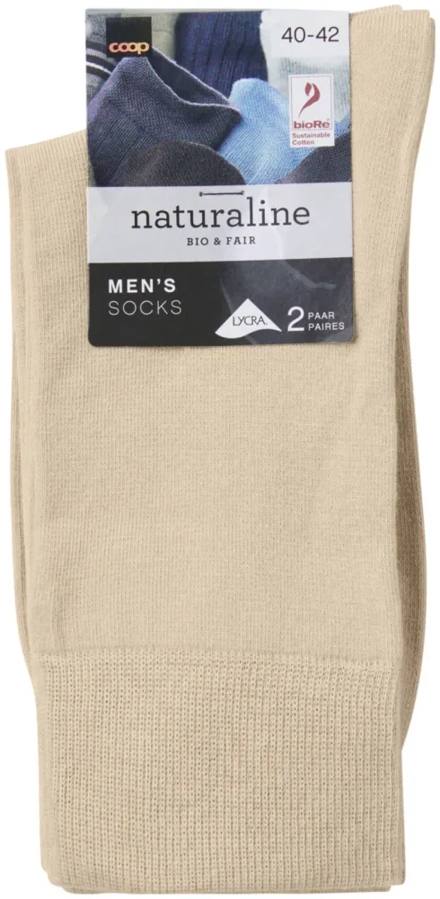 Naturaline Textil Naturaline Herren Socken Glatt Duo Ecru 43 - 45