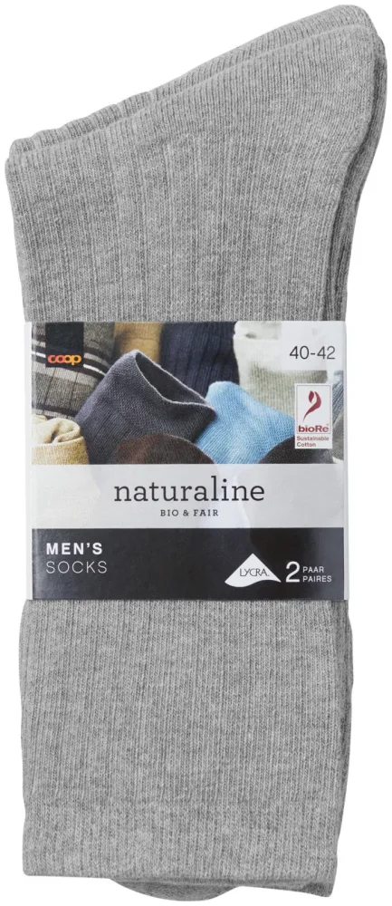 Naturaline Textil Naturaline Herren Sportsocken Duo Grau 40 - 42