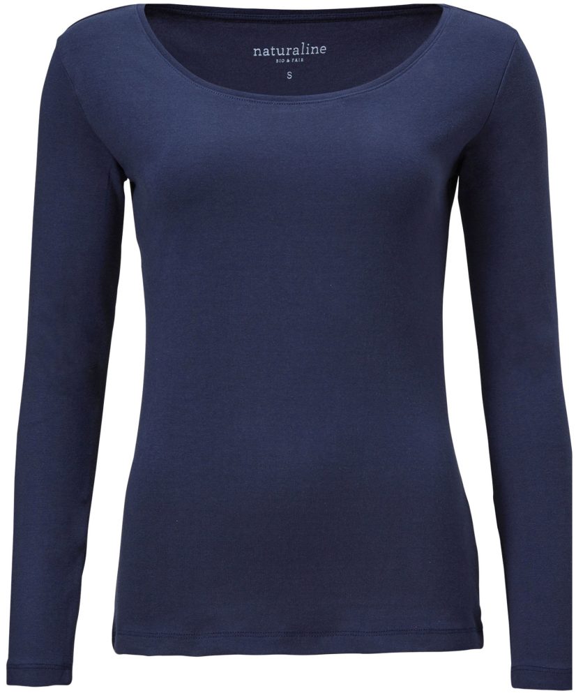 Naturaline Textil Naturaline Damen Shirt langarm dunkelblau XS
