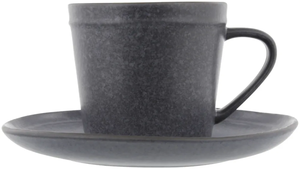 Kaffeetasse mit Untertasse grau 225ml