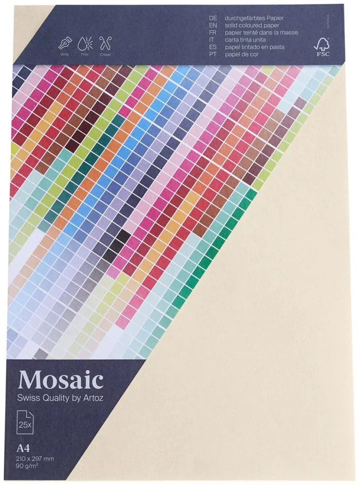 Artoz Mosaic Bogen A4 elfenbein 25 Stück