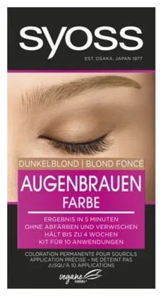 Syoss Augenbrauen-Kit permanente Augenbrauenfarbe 6-1 Dunkelblond 17 ml