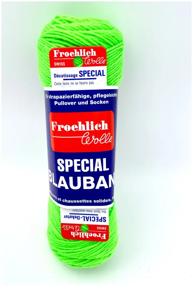 Froehlich Blauband Neon 7458 Sockenwolle neon grün 50g