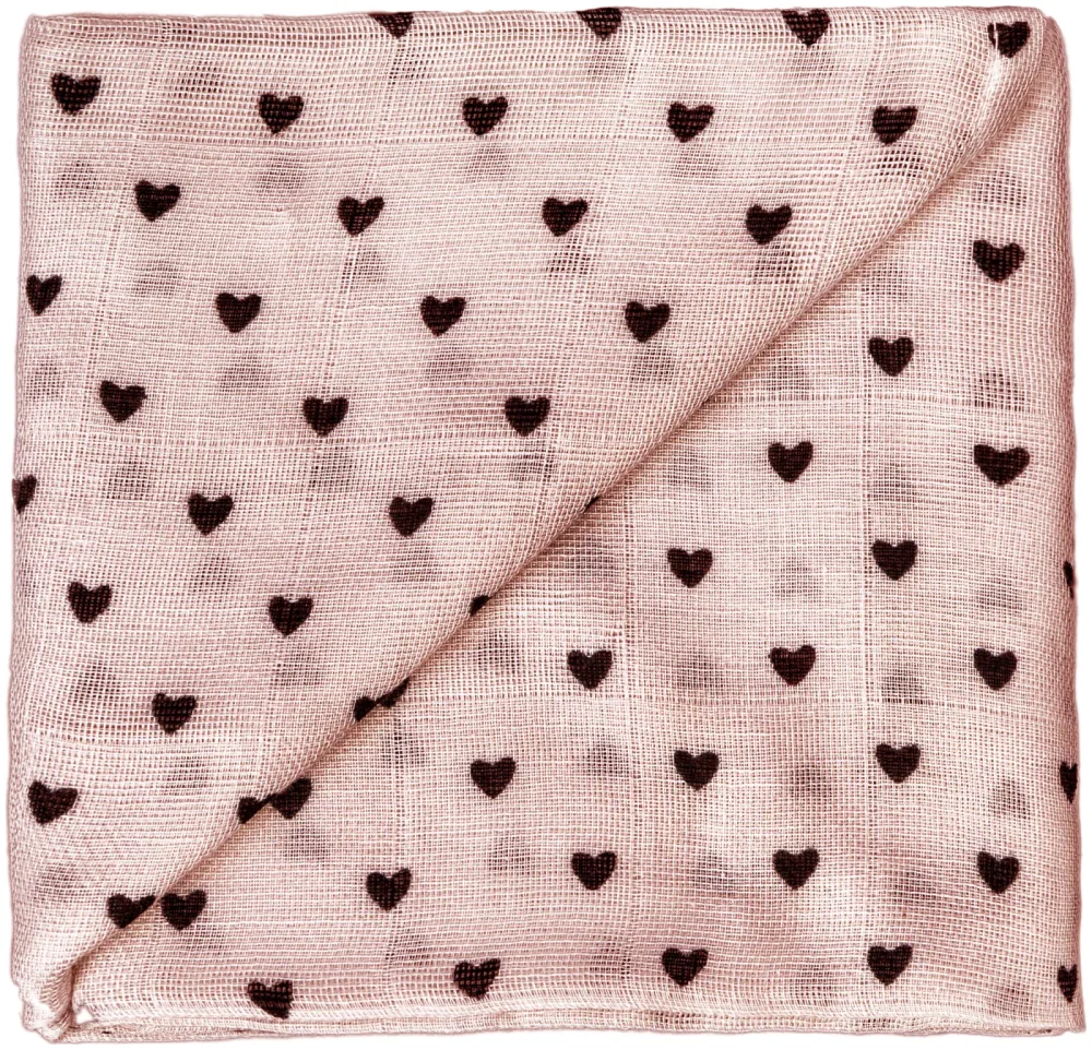 Zewi Nuscheli altrosa Herzen 60x60 cm