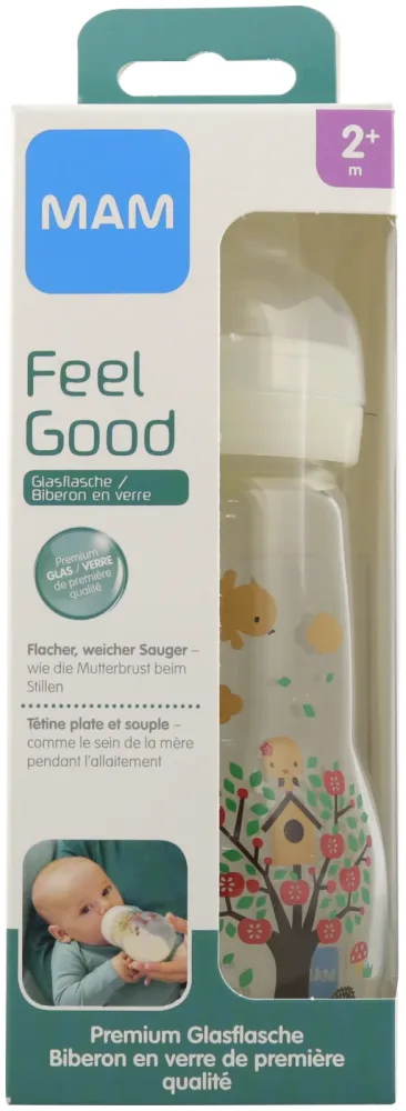 MAM Ernährungsflaschen Feel Good Glasflasche 260ml