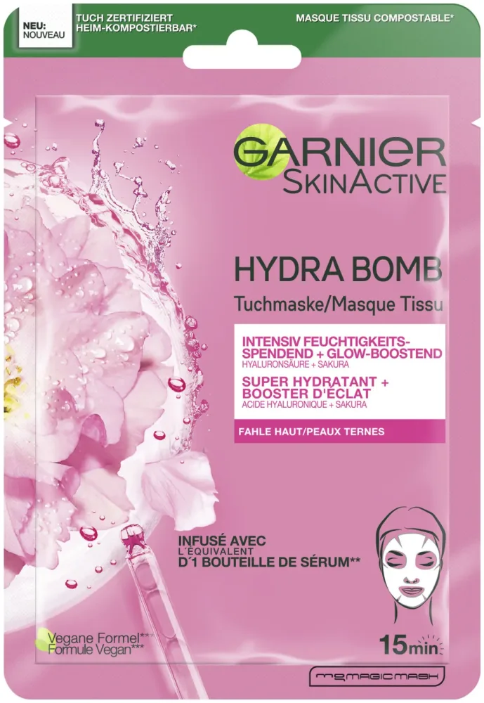 Garnier Hydra Bomb Tuchmaske Sakura