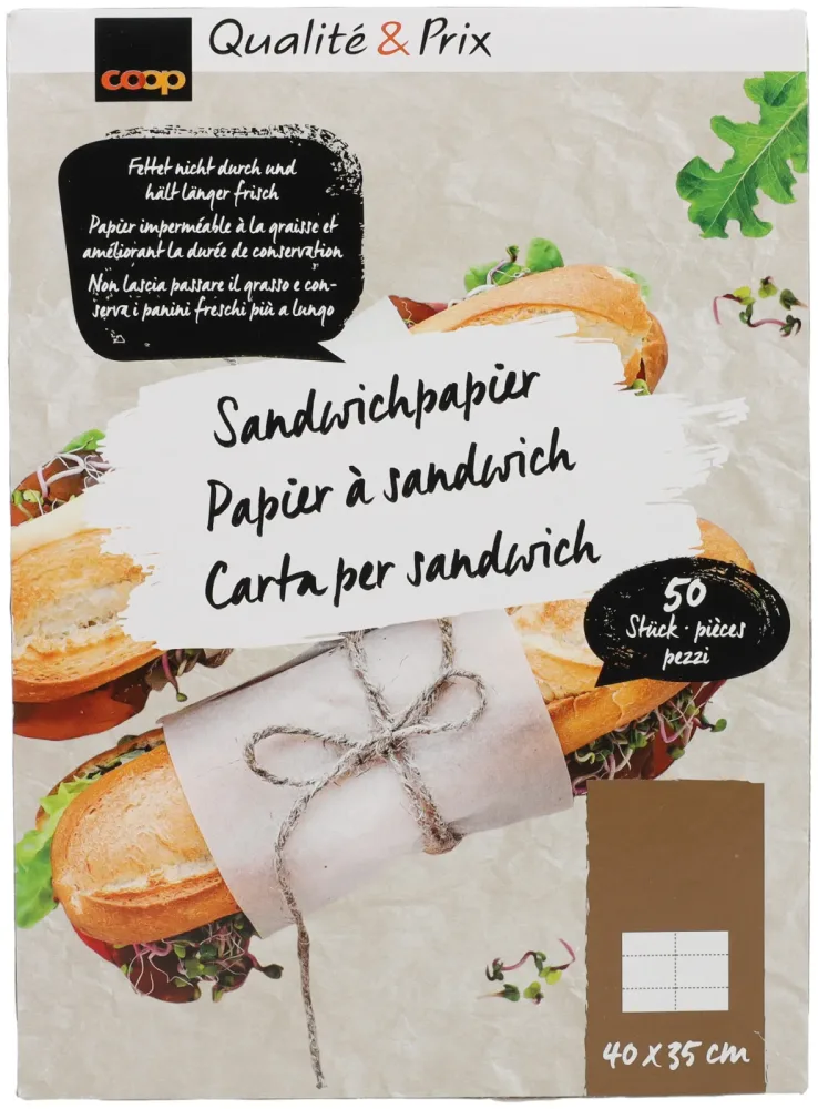 Sandwichpapier 40x35cm 50 Stück