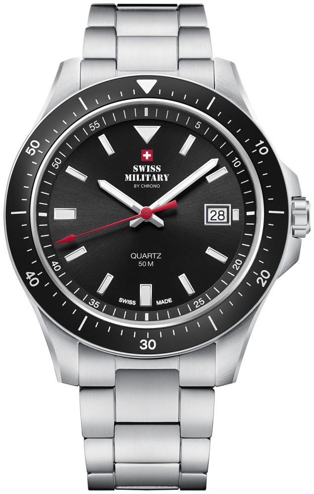 Swiss Military - Analoguhr, 42mm, Silber