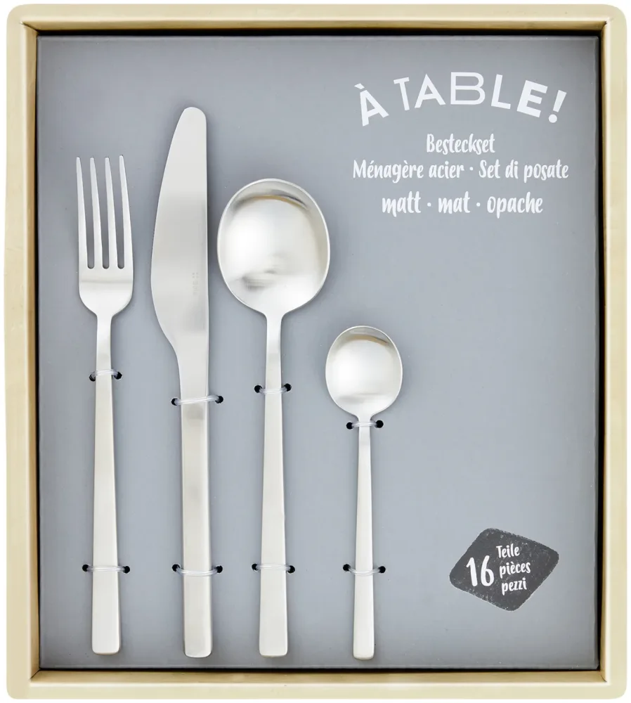 À Table! Besteckset silber matt 16-teilig, by Sola