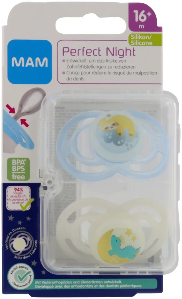 MAM Nuggi Perfect Night Silikon 16-36m 2 Stück