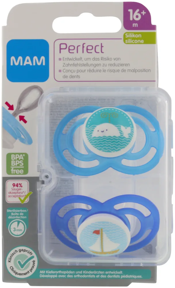 MAM Nuggi Perfect Silikon 16-36m 2 Stück