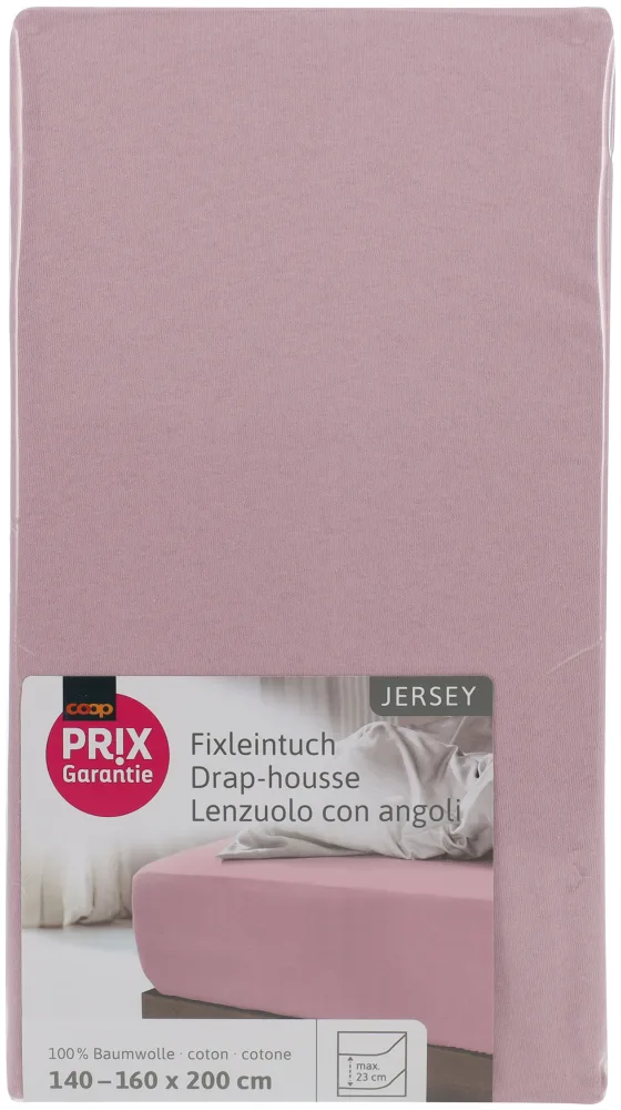 Prix Garantie Fixleintuch Jersey rose 160x200cm