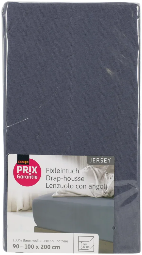 Prix Garantie Fixleintuch Jersey grau 90x200cm