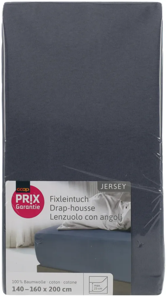 Prix Garantie Fixleintuch Jersey grau 160x200cm