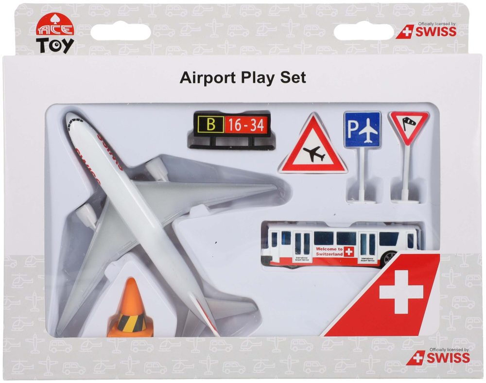 ACE Toy - Airport Play Set Swiss, Multicolor