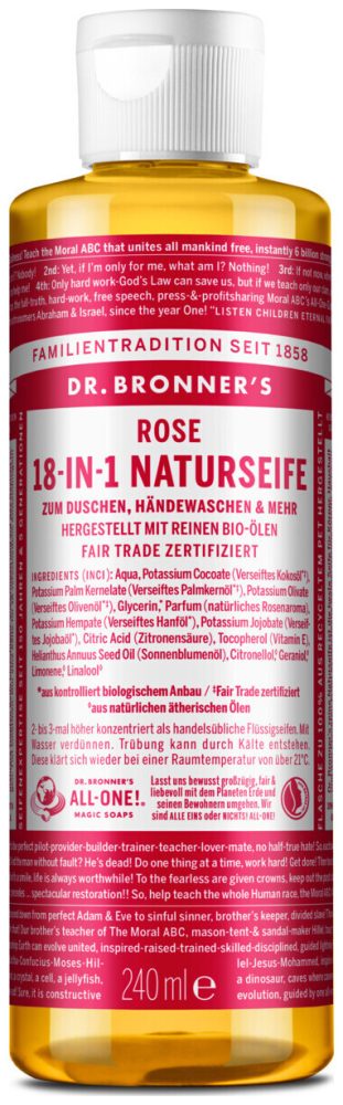 Dr. Bronner's BIO Naturseife Rose 240ml