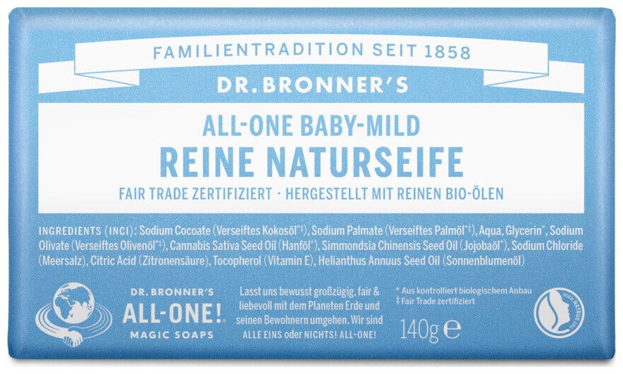 Dr. Bronner's BIO Festseife Baby Mild 140g