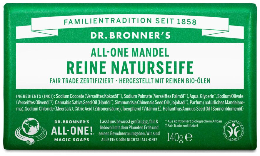 Dr. Bronner's BIO Festseife Mandel 140g