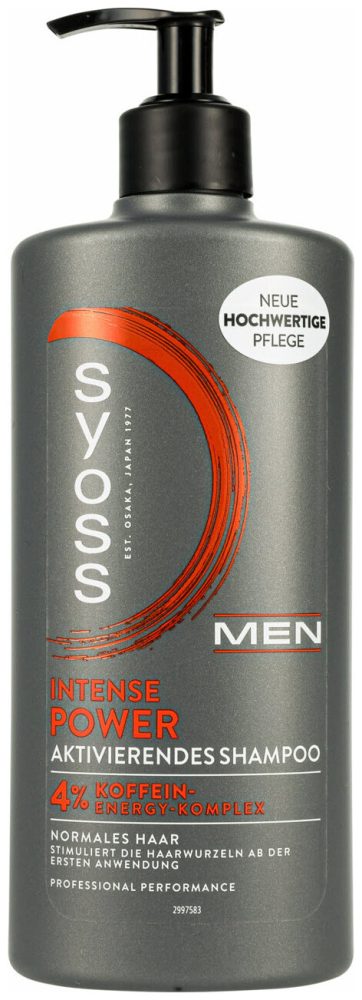 Syoss - Men Power Herrenshampoo, 440 ml, Schwarz Leicht