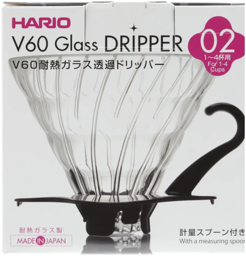 Hario Filterhalter Glas schwarz