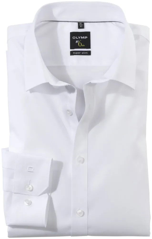 Olymp No. Six super slim weiss 37