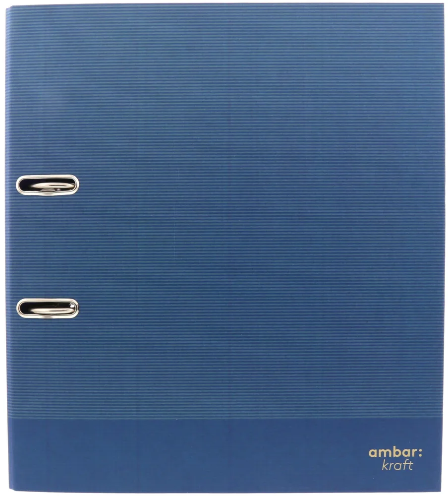 Ambar Serie Kraft FSC recycelt - Ordner blau A4 - 7cm Rücken - 2 Ringe mit Hebelmechanik