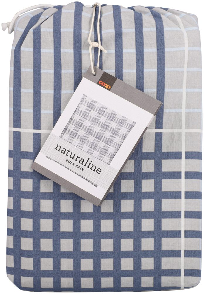 Naturaline Textil Naturaline Duvetbezug Zoom Check grau 160x210 cm