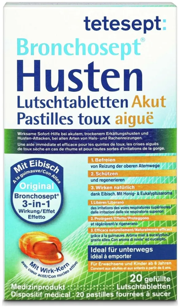tetesept Bronchosept Husten Akut 20 Lutschtabletten