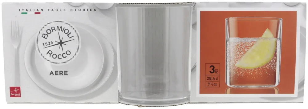 Bormioli Rocco Aere Wassergläser 28cl 3 Stück