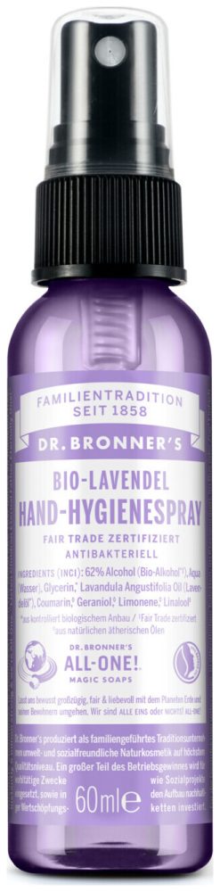 Dr. Bronner's BIO Handhygienespray Lavendel 60ml