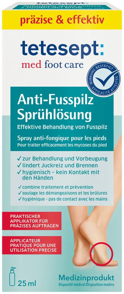 tetesept med foot care Anti-Fusspilz Sprühlösung 25 ml