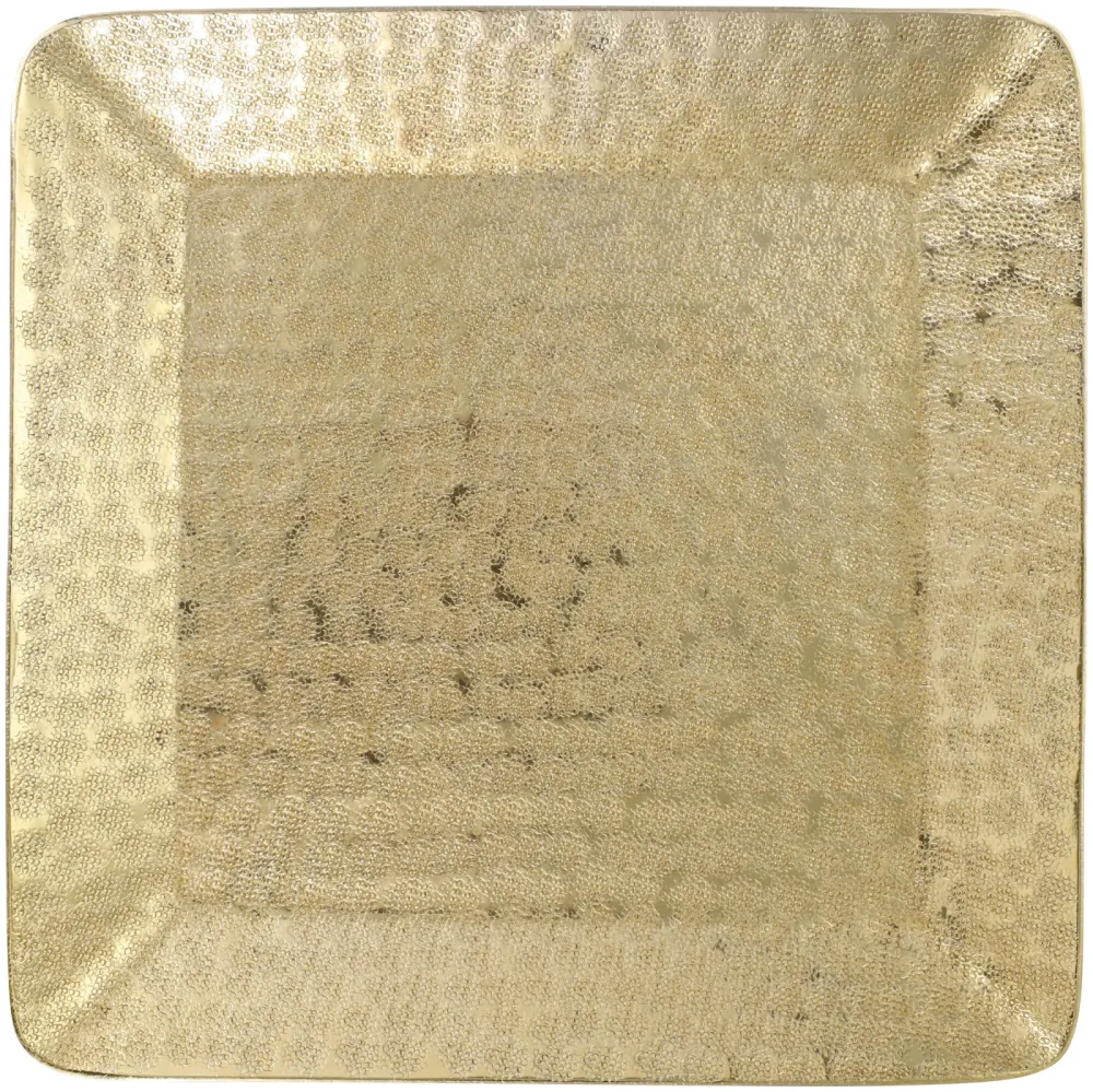 Kerzenteller quadrat 30cm champagner
