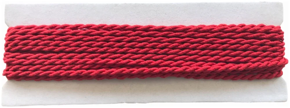 Satinkordel rot 2 mm Coupon 4 m