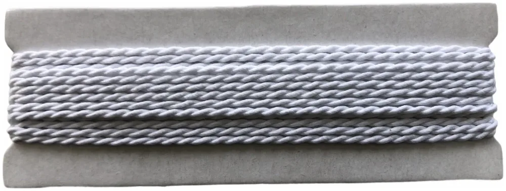 Satinkordel weiss 2 mm Coupon 4 m