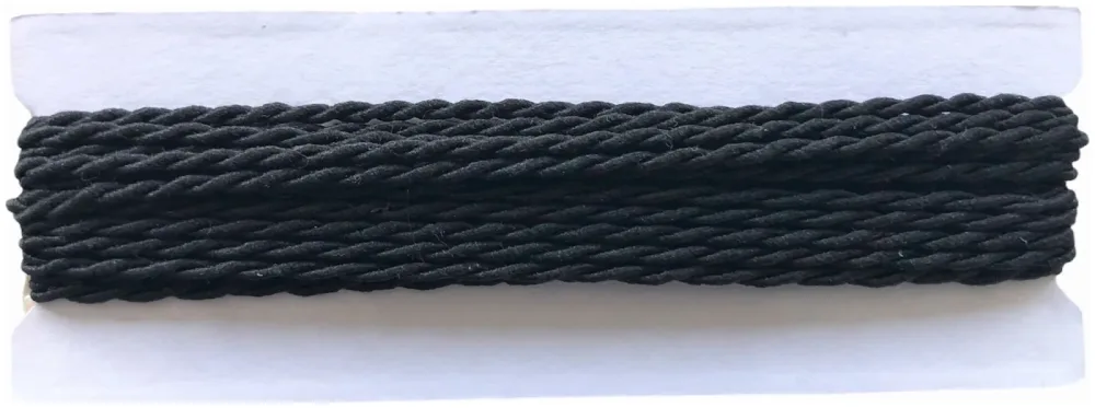 Satinkordel schwarz 2 mm Coupon 4 m