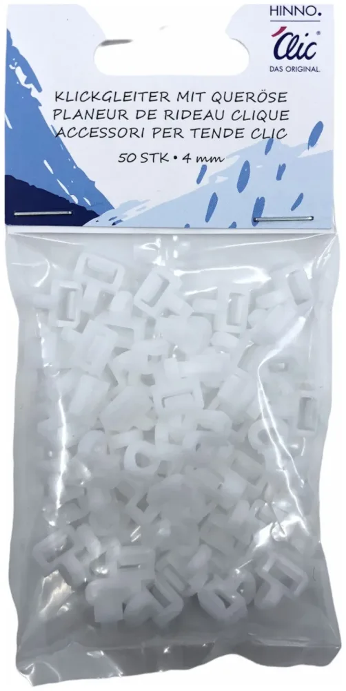 Hinno Klickgleiter mit Queröse 4 mm 50 Stk.