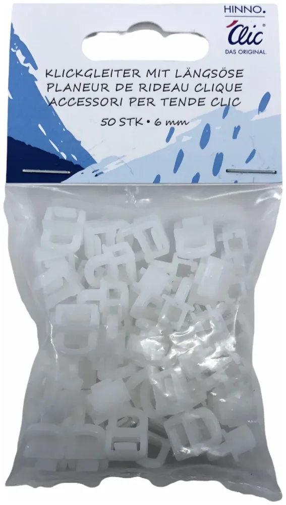Hinno Klickgleiter mit Längsöse 6 mm 50 Stk.