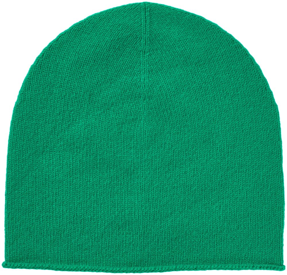 Cashmere Damenmütze grün S/M