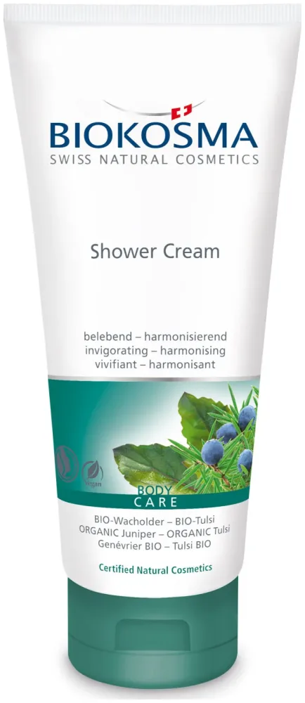 Biokosma Vitalisierende Duschcreme Bio-Wacholder – Bio-Tulsi