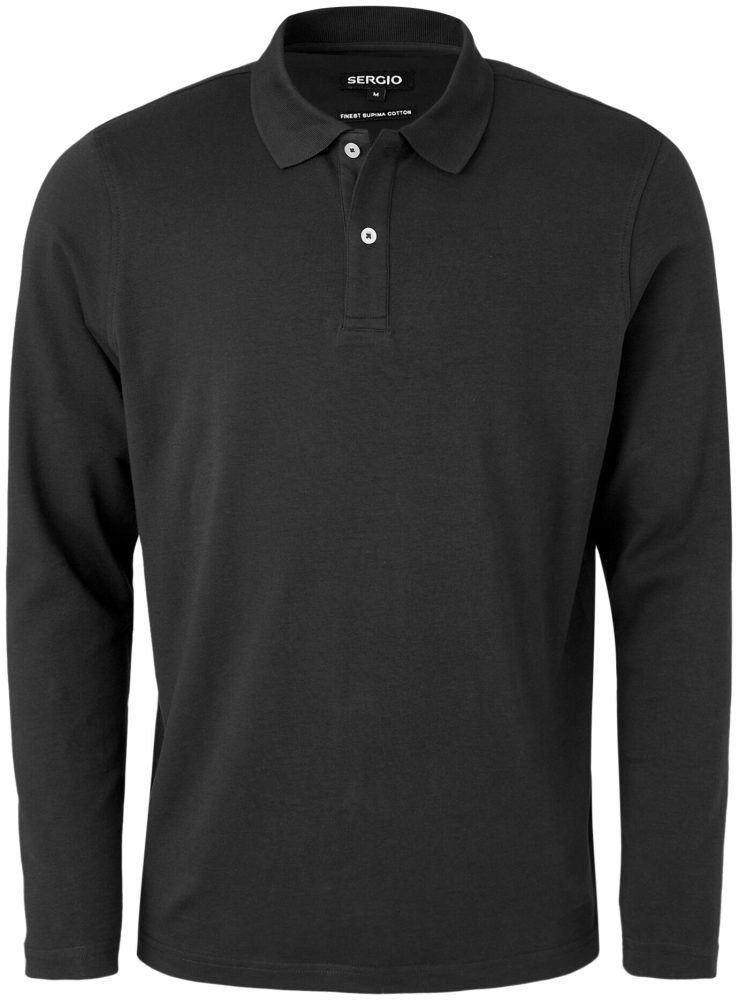 Sergio Poloshirt Langarm schwarz S