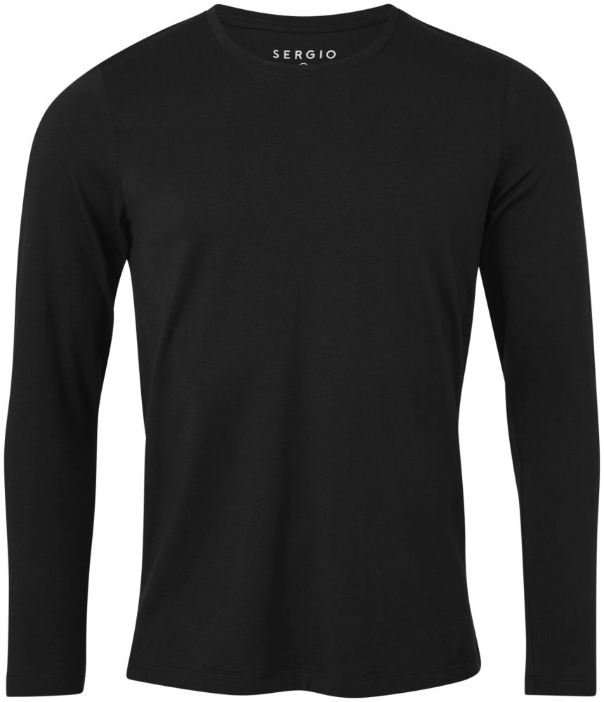 Sergio T-shirt Langarm schwarz XXL