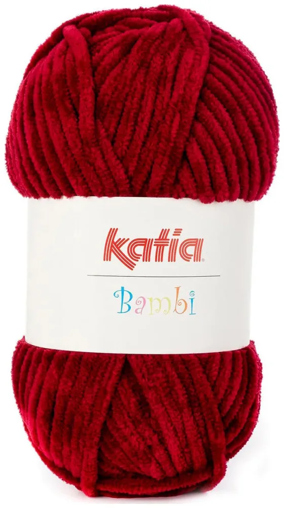 Katia Bambi 327 Chenillegarn bordeaux 100g