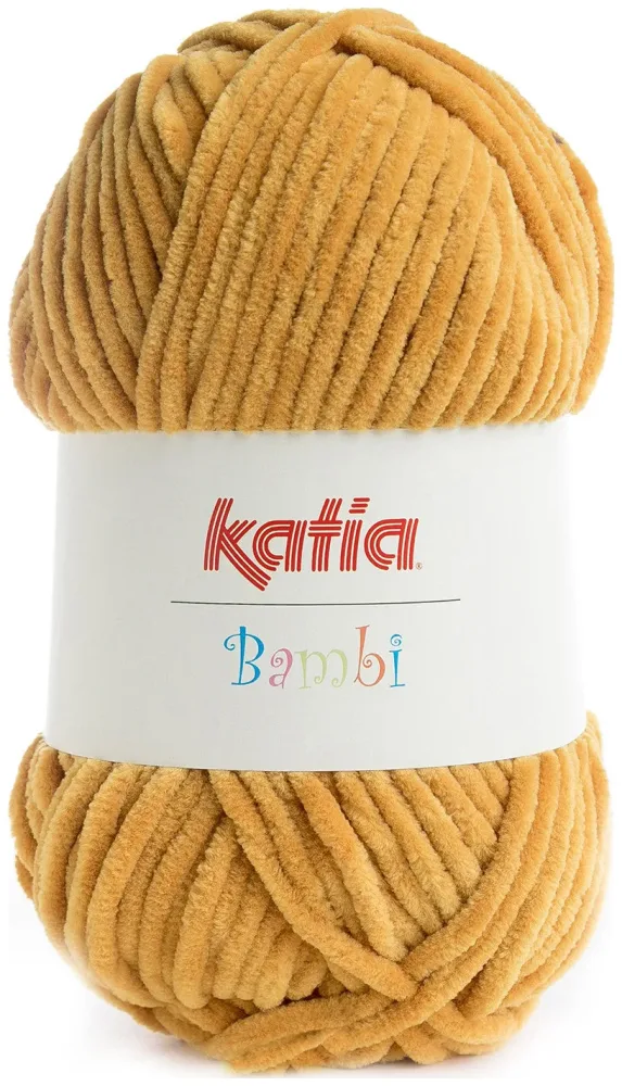 Katia Bambi 320 Chenillegarn senf 100g