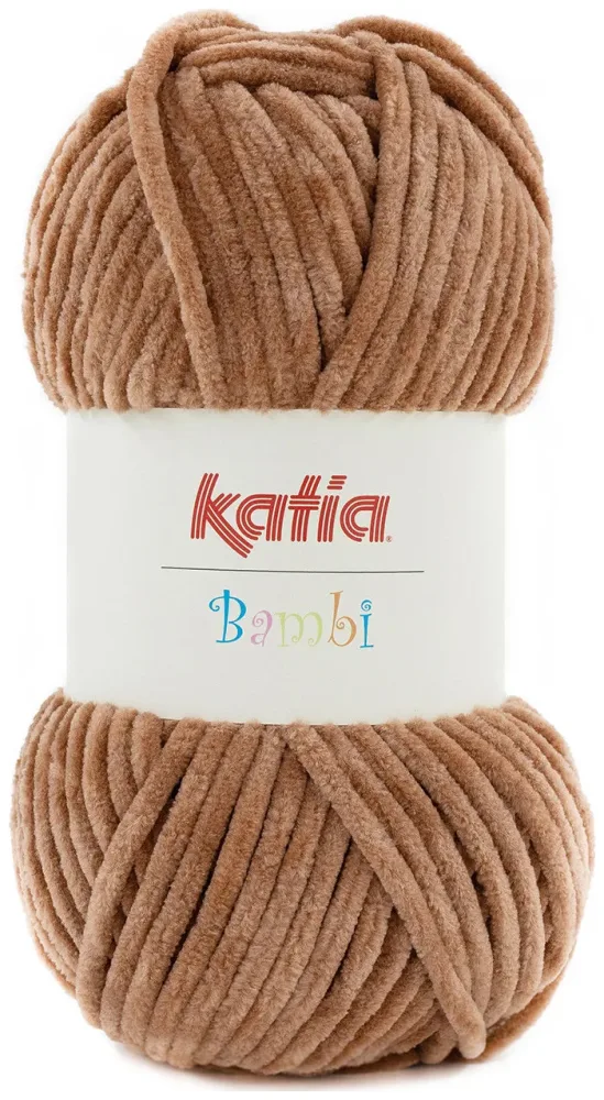 Katia Bambi 330 Chenillegarn braun 100g
