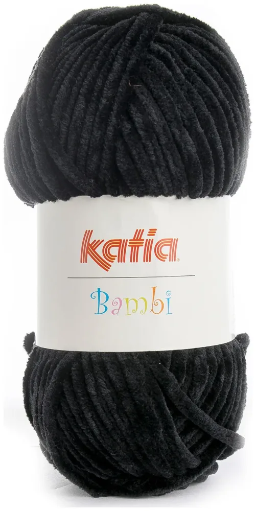 Katia Bambi 316 Chenillegarn schwarz 100g