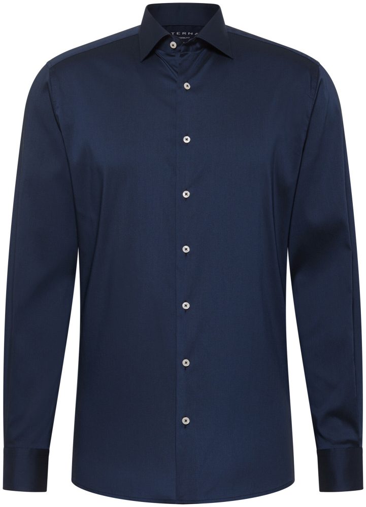 Eterna Modern FIT Performance Shirt Twill-Stretch Langarm navy 38